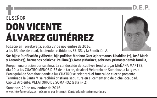 DON VICENTE ÁLVAREZ GUTIÉRREZ