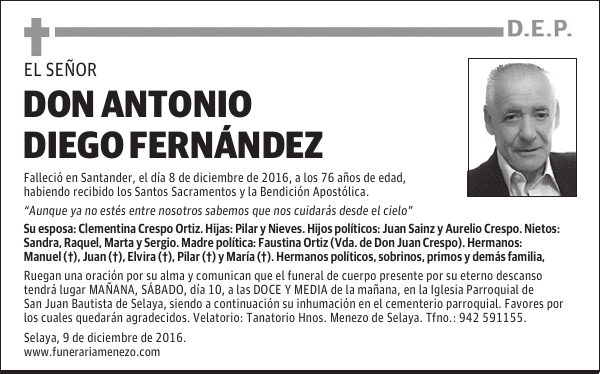 Don Antonio Diego Fernández