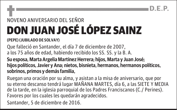 DON JUAN JOSÉ LÓPEZ SAINZ