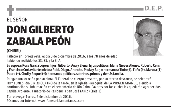DON GILBERTO ZABALA PEÓN