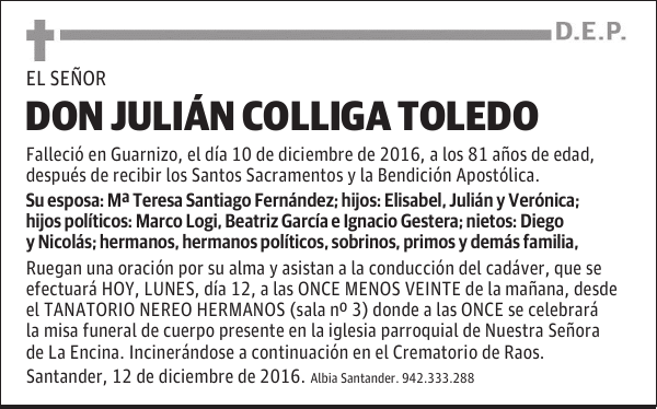 DON JULIÁN COLLIGA TOLEDO