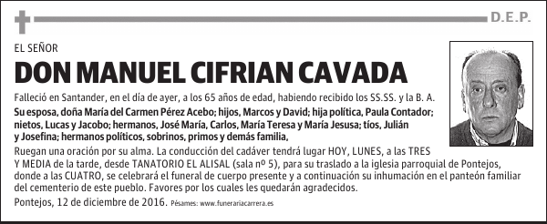 DON MANUEL CIFRIAN CAVADA