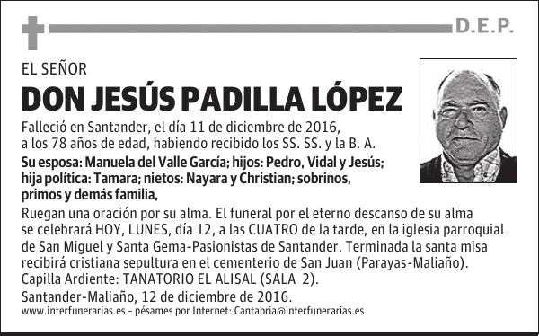 D. JESÚS PADILLA LÓPEZ