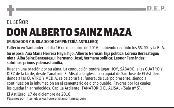 DON ALBERTO SAINZ MAZA