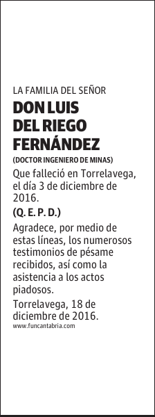 Don Luis del Riego Fernández