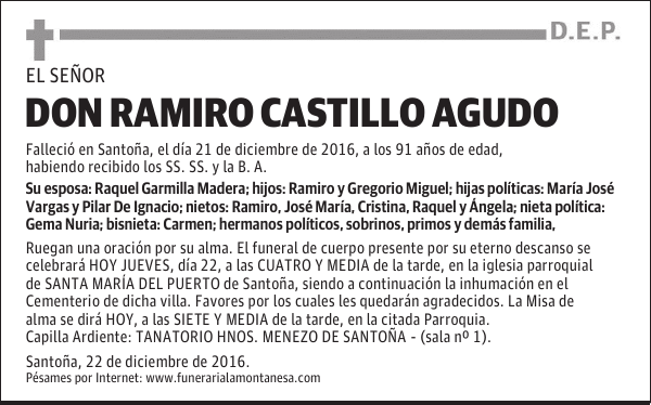 DON RAMIRO CASTILLO AGUDO