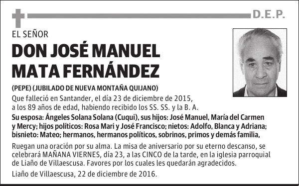 DON JOSÉ MANUEL MATA FERNÁNDEZ