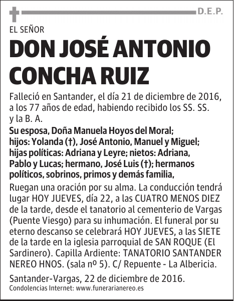 DON JOSÉ ANTONIO CONCHA RUIZ