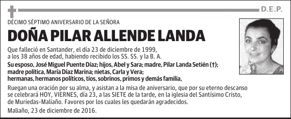 DOÑA PILAR ALLENDE LANDA