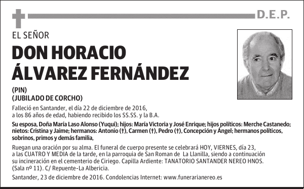 DON HORACIO ALVAREZ FERNANDEZ