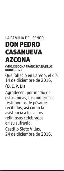 DON PEDRO CASANUEVA AZCONA