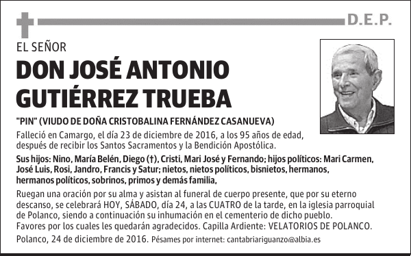 DON JOSÉ ANTONIO GUTIÉRREZ TRUEBA