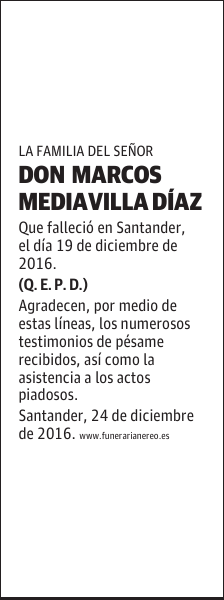 DON MARCOS MEDIAVILLA DIAZ
