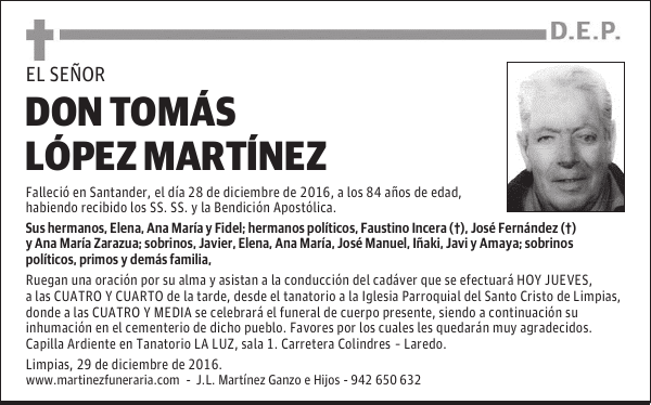 DON TOMÁS LÓPEZ MARTÍNEZ