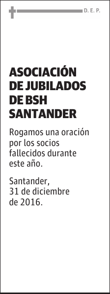 ASOCIACIÓN DE JUBILADOS DE BSH SANTANDER