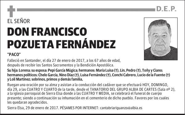 DON FRANCISCO POZUETA FERNANDEZ