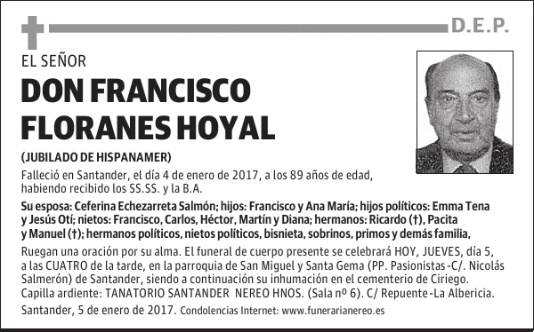 DON FRANCISCO FLORANES HOYAL