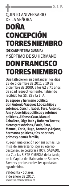 DOÑA CONCEPCIÓN TORRES NIEMBRO