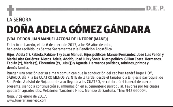 Doña Adela Gómez Gándara
