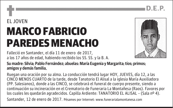 MARCO FABRICIO PAREDES MENACHO
