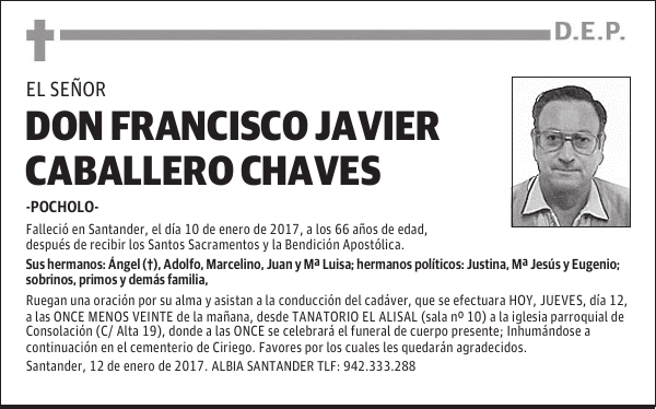 DON FRANCISCO JAVIER CABALLERO CHAVES