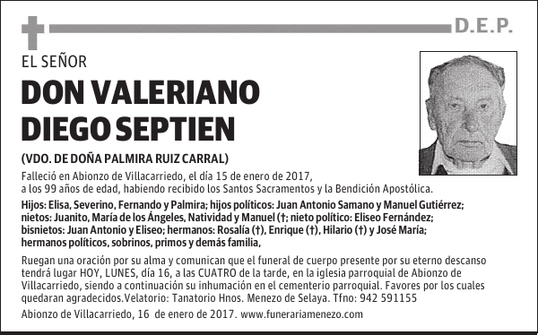 DON VALERIANO DIEGO SEPTIEN