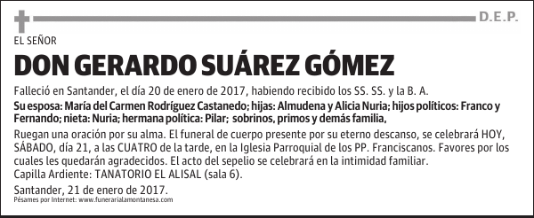 DON GERARDO SUÁREZ GÓMEZ