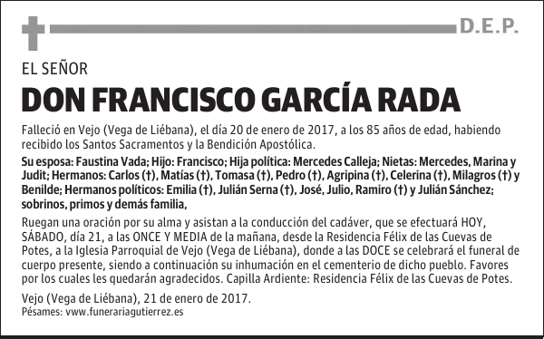 DON FRANCISCO GARCÍA RADA