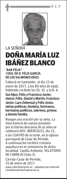 Dª MARÍA LUZ IBÁÑEZ BLANCO