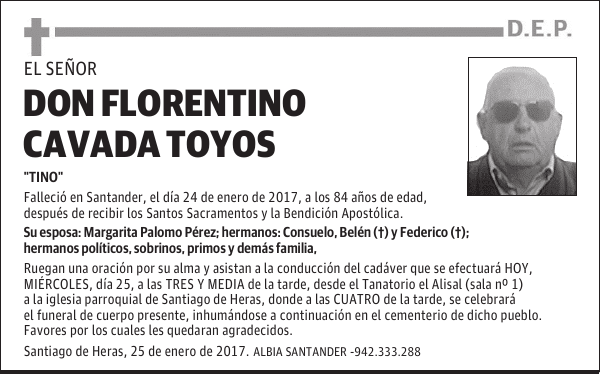 DON FLORENTINO CAVADA TOYOS