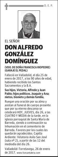 Don Alfredo González Domínguez