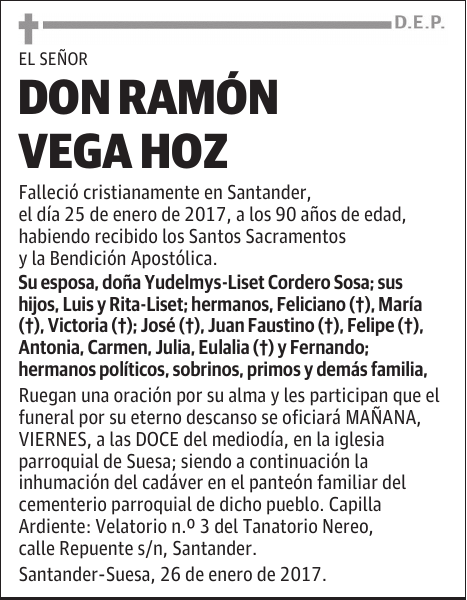 DON RAMON VEGA HOZ