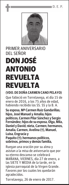 DON JOSÉ ANTONIO REVUELTA REVUELTA