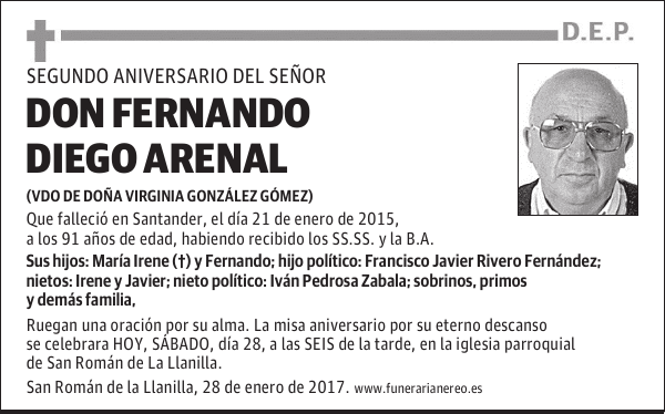 DON FERNANDO DIEGO ARENAL