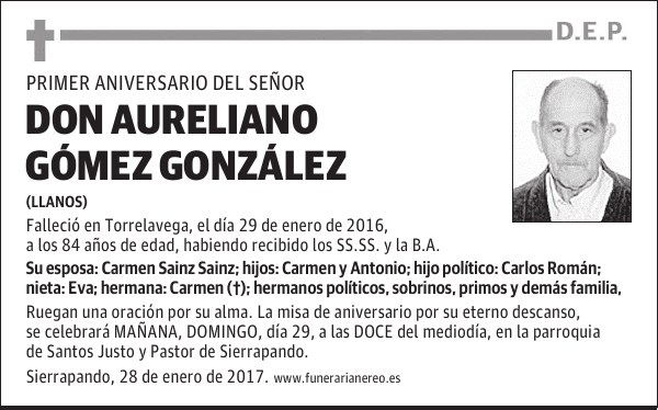 DON AURELIANO GOMEZ GONZALEZ