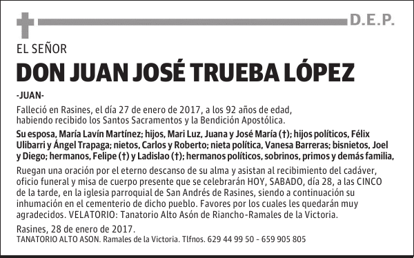 D. JUAN JOSE TRUEBA LOPEZ