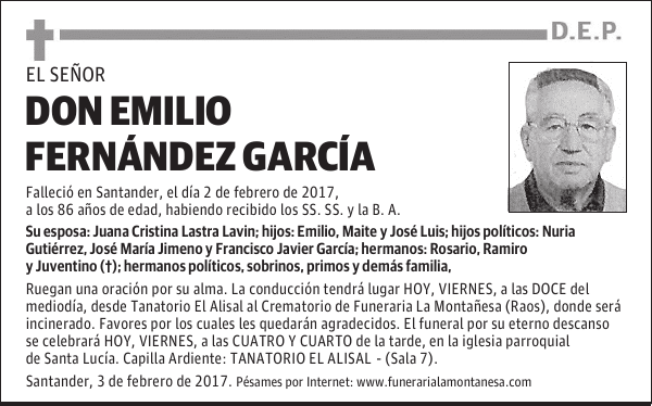 DON EMILIO FERNÁNDEZ GARCIA
