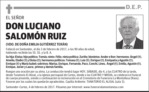 DON LUCIANO SALOMÓN RUIZ