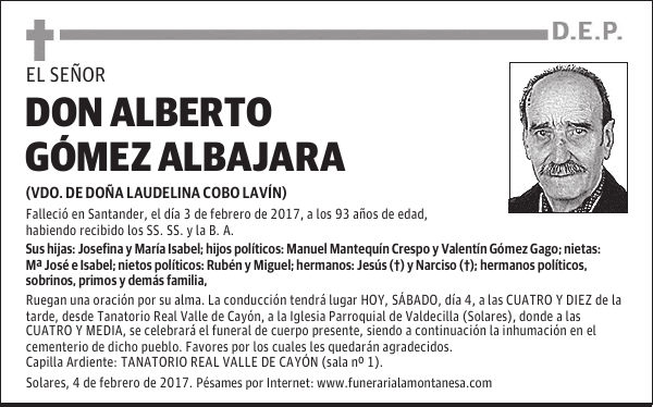 DON ALBERTO GÓMEZ ALBAJARA