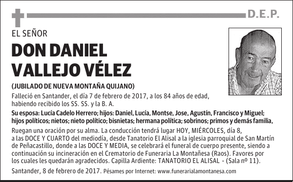 DON DANIEL VALLEJO VELEZ