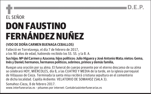 D. FAUSTINO FERNÁNDEZ NUÑEZ