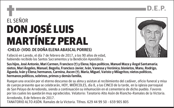 Don JOSE LUIS MARTINEZ PERAL
