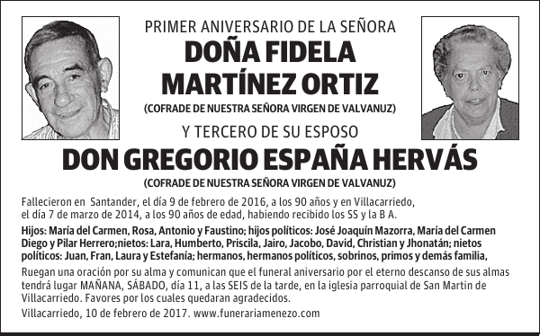 DOÑA FIDELA MARTINEZ ORTIZ