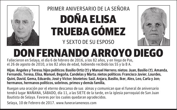 DOÑA ELISA TRUEBA GOMEZ