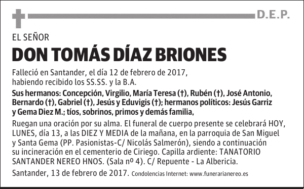 DON TOMAS DÍAZ BRIONES