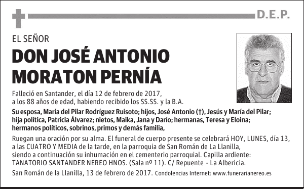 DON JOSE ANTONIO MORATON PERNIA