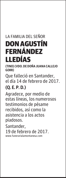 DON AGUSTÍN FERNÁNDEZ LLEDÍAS