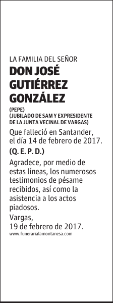 DON JOSÉ GUTIÉRREZ GONZÁLEZ