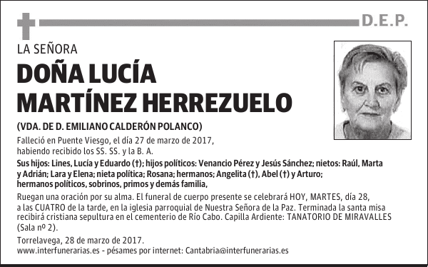 Dª LUCIA MARTÍNEZ HERREZUELO