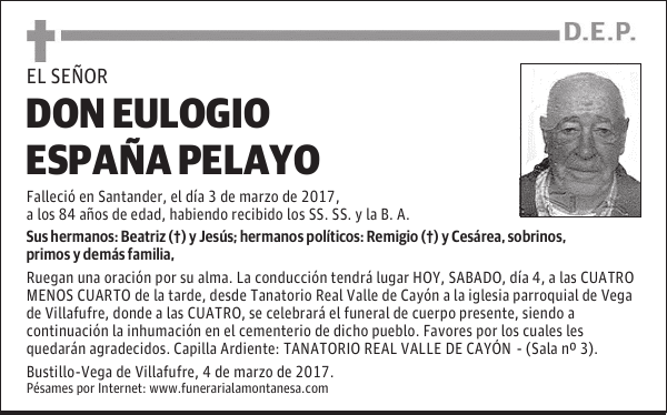 DON EULOGIO ESPAÑA PELAYO